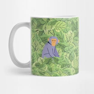 Monkey in Leaves Mug